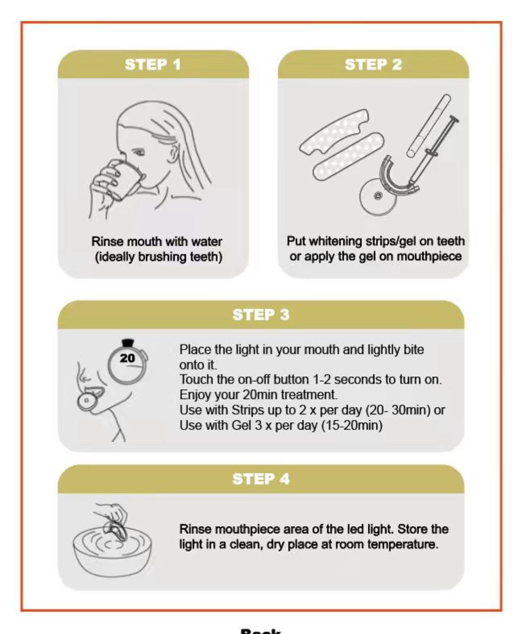 Teeth Whitening Gel Syringes Instructions